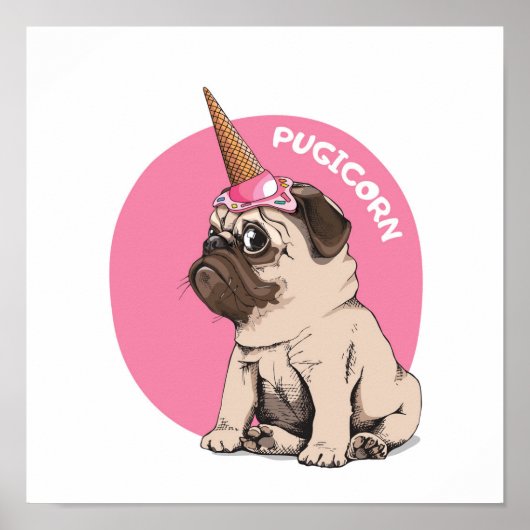 Pugicorn Poster (Voorkant)