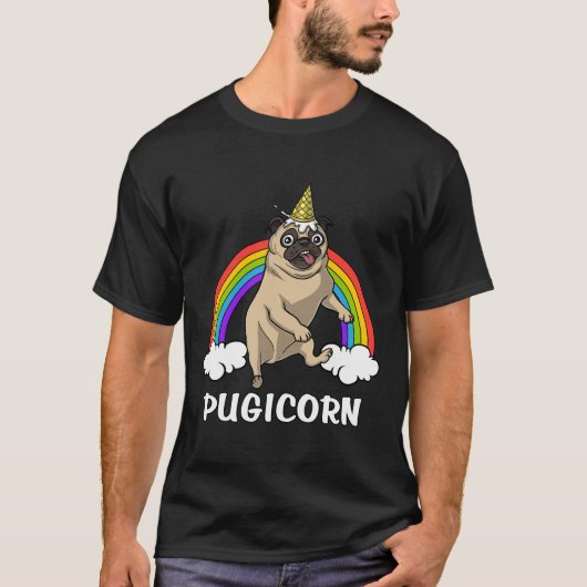 Pugicorn Pug Classic T-Shirt 497 (Voorkant)