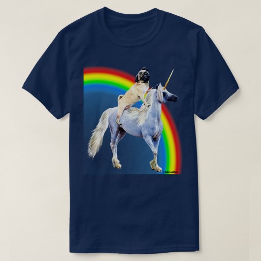 Pugicorn Rainbow T-shirt (Design voorkant)