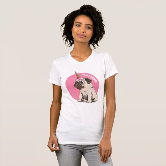 Pugicorn T-shirt (Voorkant volledig)