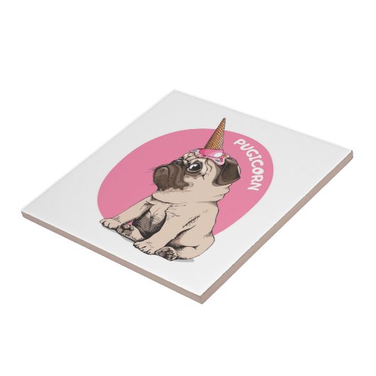 Pugicorn Tegeltje (Zijkant)