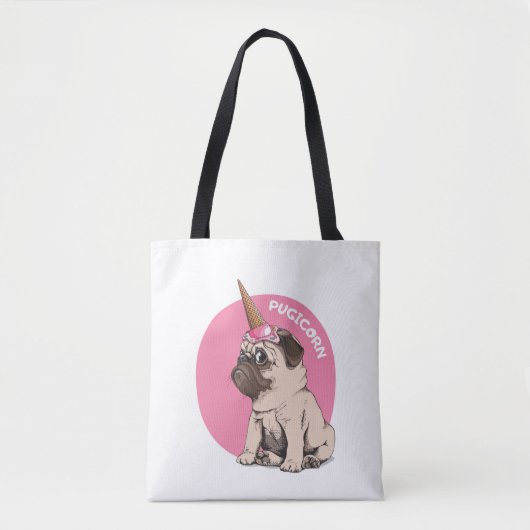 Pugicorn Tote Bag (Voorkant)