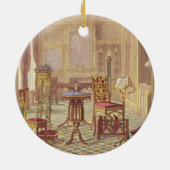 Pugins Gothische Meubelen van Augustus Charles Pug Keramisch Ornament (Achterkant)