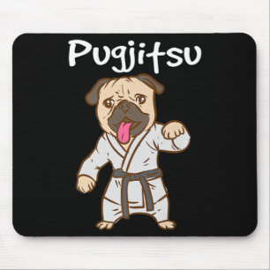 Pugjitsu Grappige Hond Pug Citaat Braziliaans Jiu Muismat