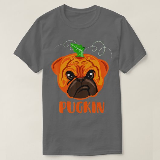 Pugkin Funny Halloween Pug Costume Pumpkin Pug Dog T-shirt (Design voorkant)