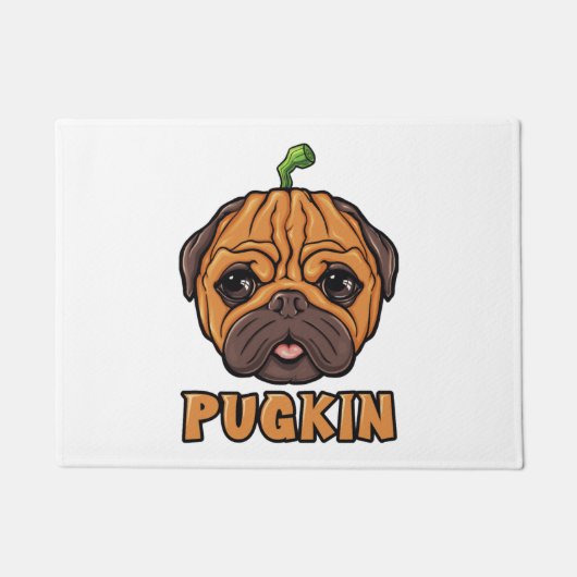 Pugkin - Halloween Pug Pumpkin Deurmat (Voorkant)