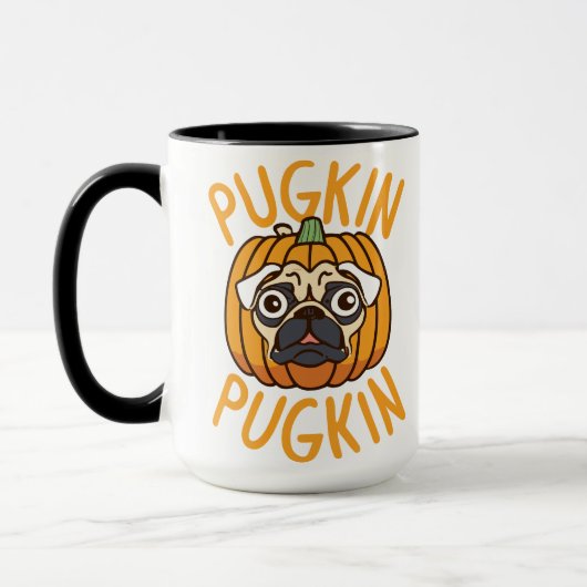 Pugkin Pug Dog Halloween Mok – Spooky T-shirt (Links)