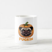 Pugkin Pug Halloween Happy Halloween Oversized T-S Koffiemok (Center)