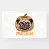 Pugkin Pug Halloween Happy Halloween Oversized T-S Spandoek (Horizontaal)
