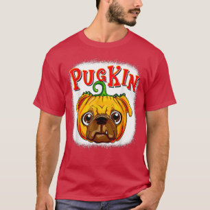Pugkin Pug Pumpkin T Shirt Halloween Kinder jongen