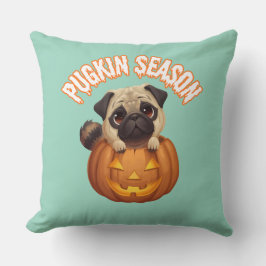 Pugkin Seizoen Schattige Halloween Pug Sierkussen