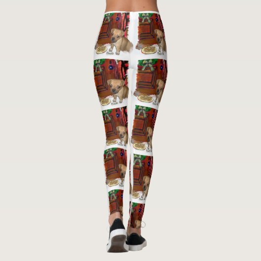 Pugle Kerstmis Leggings (Achterkant)