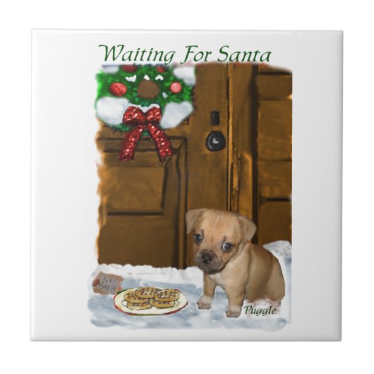Pugle Kerstmis Tegeltje (Voorkant)