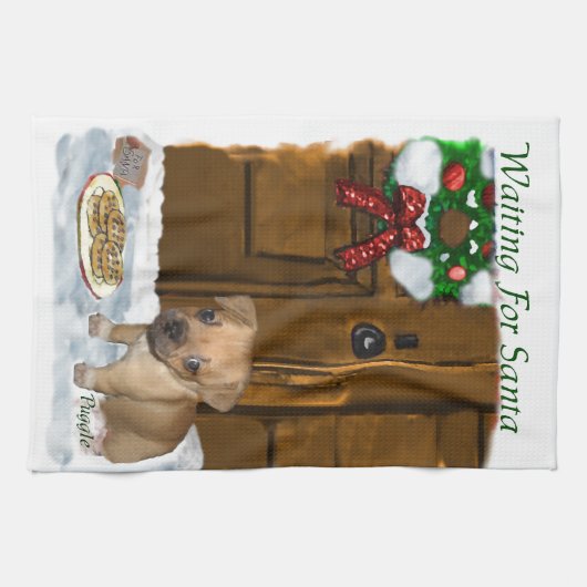 Pugle Kerstmis Theedoek (Horizontaal)