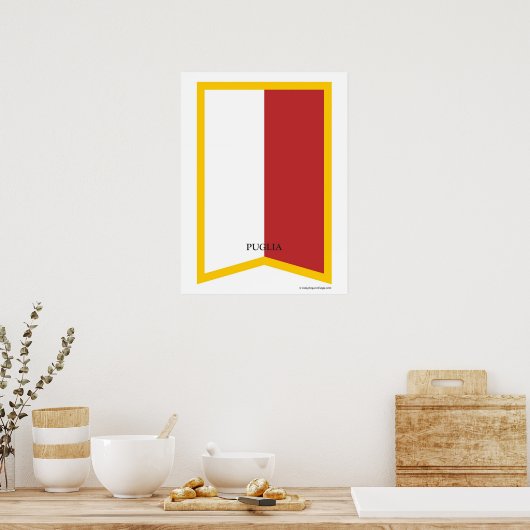 Puglia Apuglia Italië Regio Poster (Keuken)