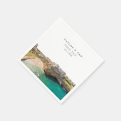 Puglia bruiloft aangepaste cocktail servet (Hoek)