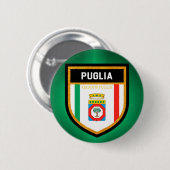 Puglia Flag Ronde Button 5,7 Cm (Voorkant /achterkant)