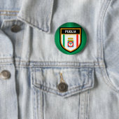 Puglia Flag Ronde Button 5,7 Cm (In situ)