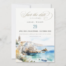 Puglia, Italië Aquarel Landschap Bruiloft