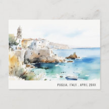 Puglia, Italië Aquarel Landschap Reis