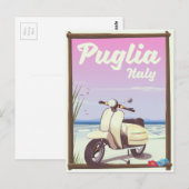 Puglia Italië Reisposter. Briefkaart (Voorkant / Achterkant)