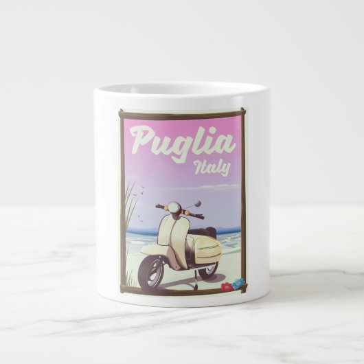 Puglia Italië Reisposter. Grote Koffiekop (Voorkant)