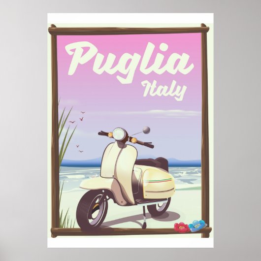 Puglia Italië Reisposter. Poster (Voorkant)