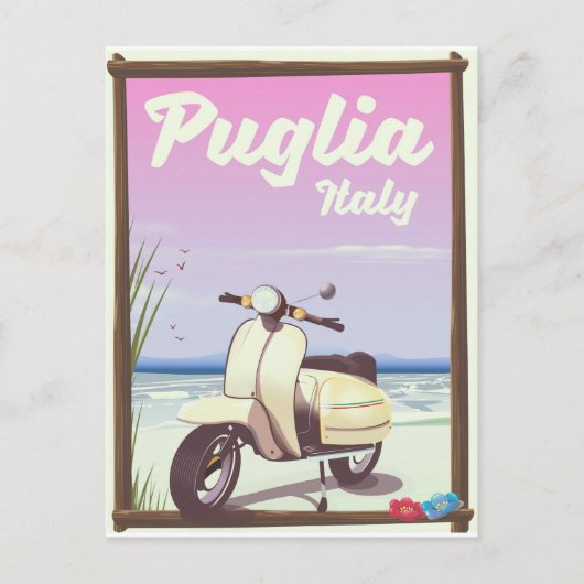 Puglia Italy Travel poster. Briefkaart (Voorkant)