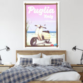Puglia Italy Travel poster. Canvas Afdruk (Insitu (Slaapkamer))