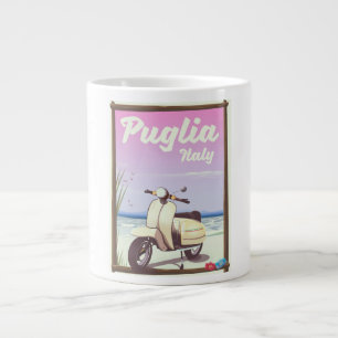 Puglia Italy Travel poster. Grote Koffiekop