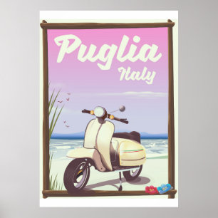 Puglia Italy Travel poster. Poster