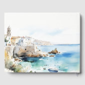 Puglia, Italy Watercolor Landscape Wedding Gastenboek (Achterkant)