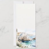 Puglia, Italy Watercolor Landscape Wedding Menu Kaart (Achterkant)