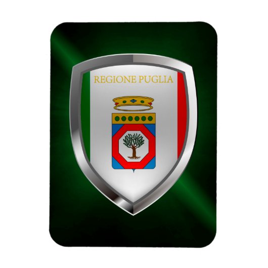 Puglia Mettalic Emblem Magneet (Verticaal)
