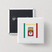 Puglia Vierkante Button 5,1 Cm (Voorkant /achterkant)