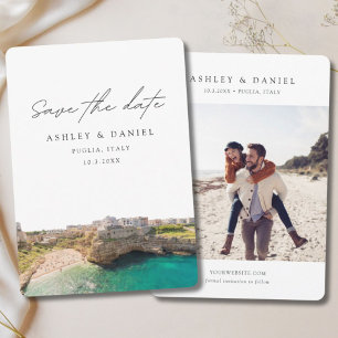 Puglia Wedding Italy Save the Date Kaart