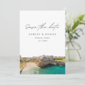 Puglia Wedding Italy Save the Date Kaart (Staand voorkant)
