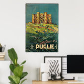 "Puglie ( Apulië ) Italiaans reisbureau Poster (Thuiskantoor)