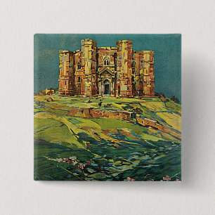 Puglie Vierkante Button 5,1 Cm