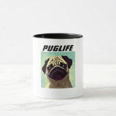 PUGLIFE Pug Dog Mok Shot Schattigee Eyes (Midden)