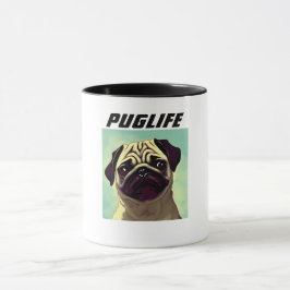 PUGLIFE Pug Dog Mok Shot Schattigee Eyes