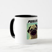 PUGLIFE Pug Dog Mok Shot Schattigee Eyes (Voorkant links)