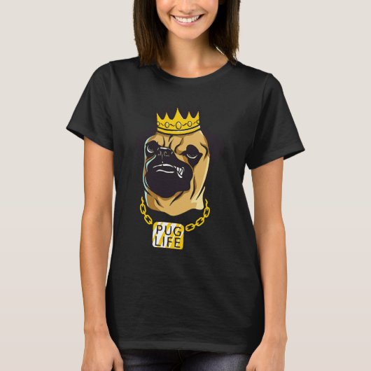 PUGLIFE - Voor Pug Lovers Essential T-Shirt 355 (Voorkant)