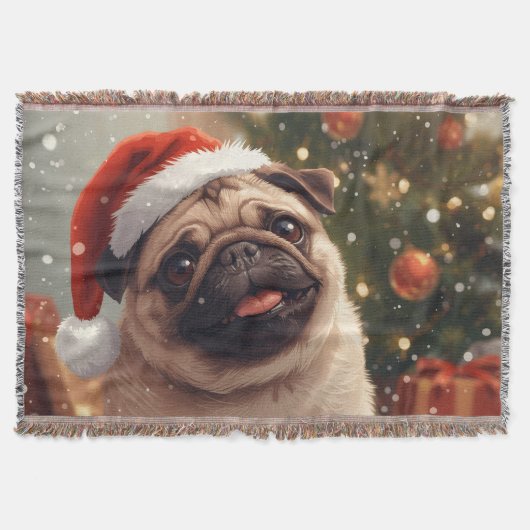  Pugmas Cheer: Cozy Snuggles with Santa’s Cutest  Deken (Voorkant)