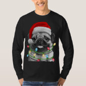 Pugmas voor kerstmis met kerstbomen t-shirt (Voorkant)