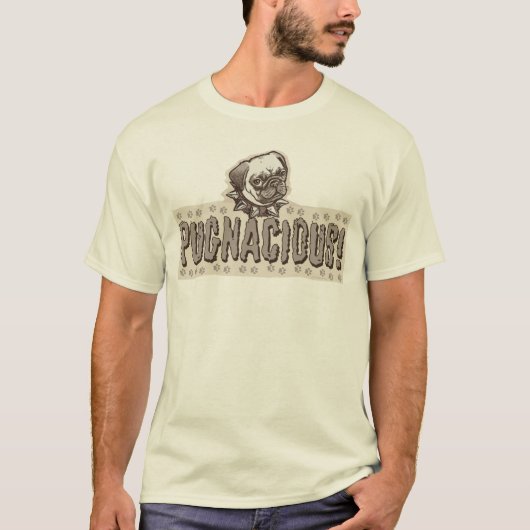 Pugnacious Pug van Mudge Studios T-shirt (Voorkant)