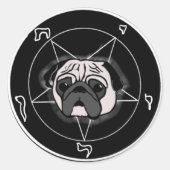 Pugphomet Ronde Sticker (Voorkant)