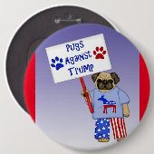 Pugs against Trump Ronde Button 6,0 Cm (Voorkant /achterkant)