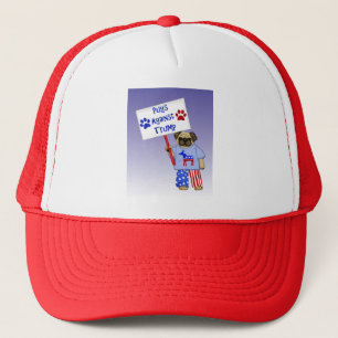 Pugs against Trump Trucker Hat Pet