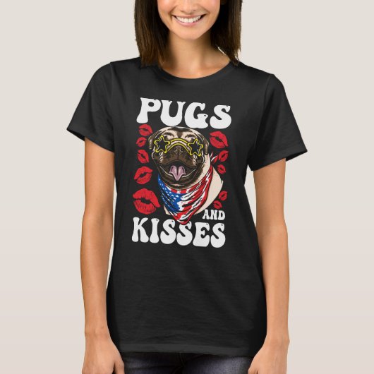 Pugs and Kisses T-shirt (Voorkant)